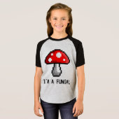私はですFungalピクセルきのこのTシャツ(子供) Tシャツ (正面フル)