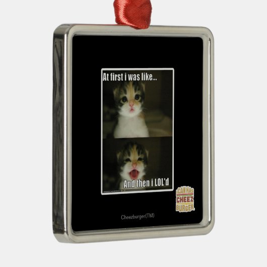 私はでのよう最初にでした メタルオーナメント (右)