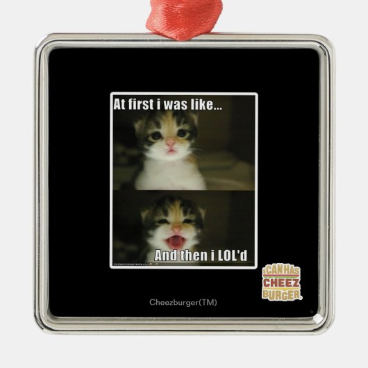 私はでのよう最初にでした メタルオーナメント (正面)