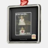 私はでのよう最初にでした メタルオーナメント (左)