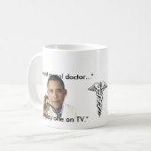 "私はではないです実質の医者" コーヒーマグカップ (正面左)