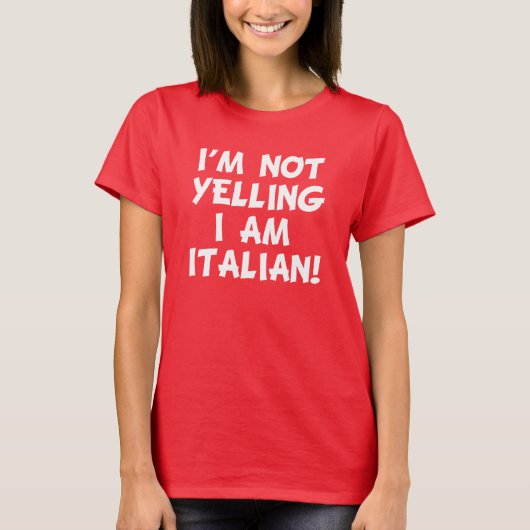 私はで私ですおもしろいなイタリア語叫びません Tシャツ (正面)