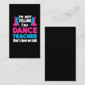 私はで私ですダンスの先生の感謝叫びません 名刺 (正面/裏面)