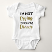 私はで私発注しています美しい夕食|を叫びません ベビーボディスーツ (正面)