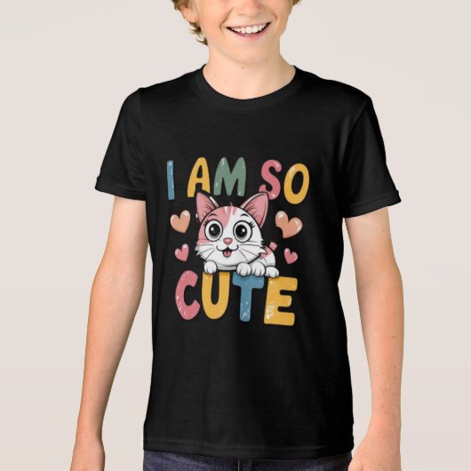 私はとてもかわいい トライブレンドTシャツ (正面)