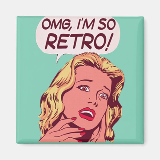 私はとてもレトロだ マグネット (正面)