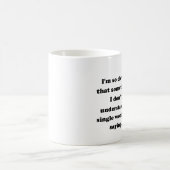 私はとても利発です コーヒーマグカップ (中央)
