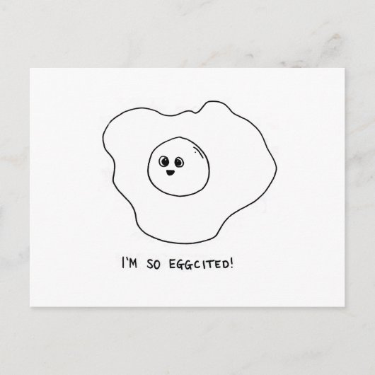私はとても卵を返される ポストカード (正面)