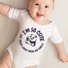 私はとても可愛い。伯父得さんからの美貌 ベビーボディスーツ