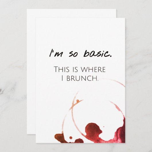 私はとても基本的です。 これはところIのブランチです。 回る引用文 招待状 (正面/裏面)