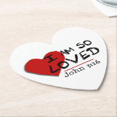 私はとても愛されているジョン3:16紙コースター ペーパーコースター (アングル)