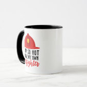 私はとても暑いので自分の消防士がいる マグカップ (正面左)