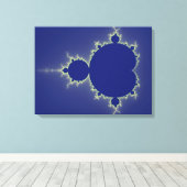 私はとても青い – フラクタル キャンバスプリント (インサイチュ (ウッドフロア))