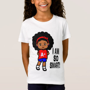 私はとても頭が切れるです! 女の子のTシャツ Tシャツ
