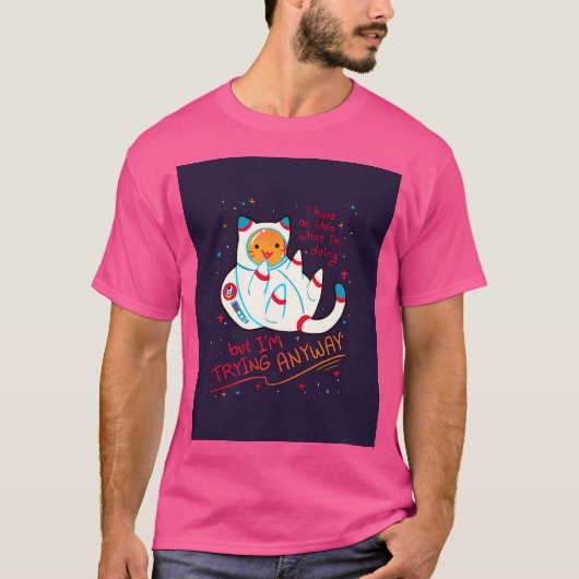 私はとにかくキャストロナウを試している Tシャツ (正面)