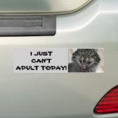 私はどうしても大人今日できません バンパーステッカー (車上)