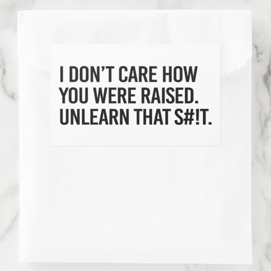 私はどうし気にて君が学ばずに育ったかは知らない 長方形シール (バッグ)