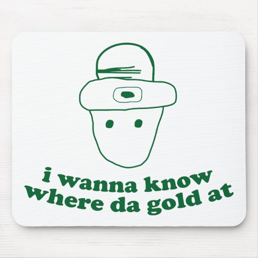 私はどこででdaの金ゴールド知りたいと思います マウスパッド (正面)
