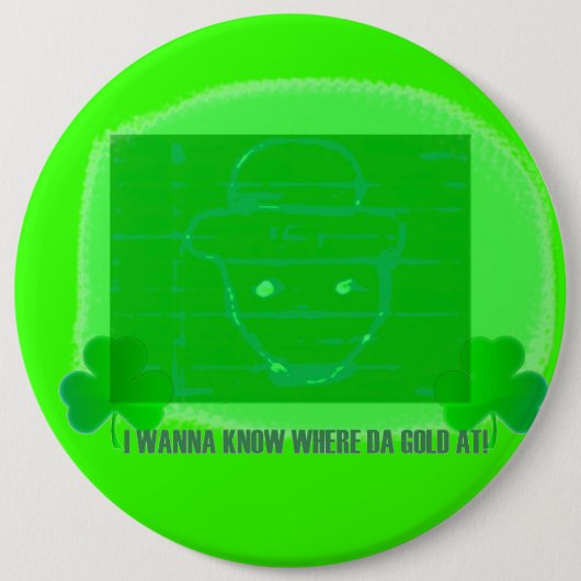私はどこででdaの金ゴールド知りたいと思います 缶バッジ (正面)