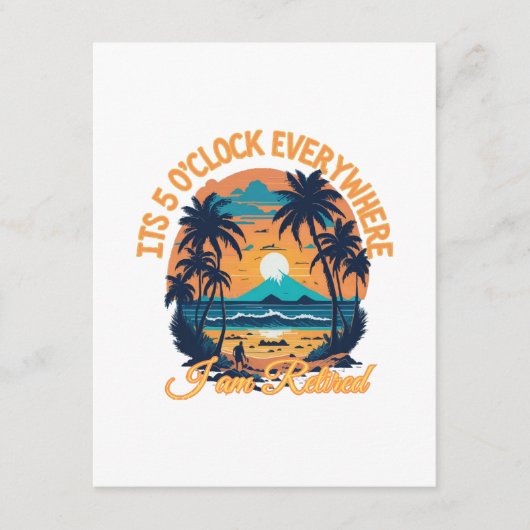 私はどこにいても5時退職した エンクロージャーカード (正面)