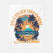 私はどこにいても5時退職した フリースブランケット (正面)