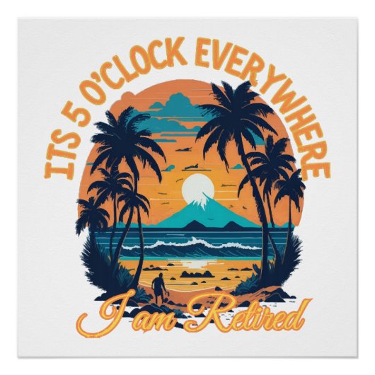 私はどこにいても5時退職した ポスター (正面)