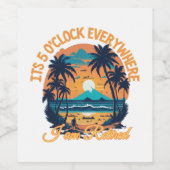 私はどこにいても5時退職した ワインラベル (シングルラベル)