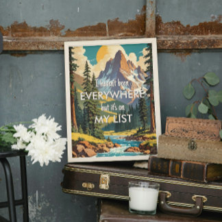 私はどこにでもいないレトロワンダーラストトラベル ポスター