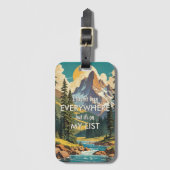 私はどこにでもいないレトロワンダーラストトラベル ラゲッジタグ (正面縦)