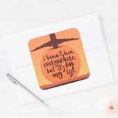 私はどこにでもいない引用文 スクエアシール (封筒)