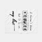 私はどこにでもいない – 旅行引用文 フリースブランケット (正面(横))