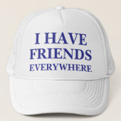 私はどこにでも友達がいるトラック帽 キャップ (正面)
