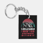 私はどこにも行ったことがないが、リストに載っている キーホルダー (正面左)