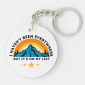 私はどこにも行ったことがないが、リストに載っている キーホルダー (裏面)