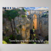 私はどこにも行ったことがないが、リストに載っている ポスター (正面)