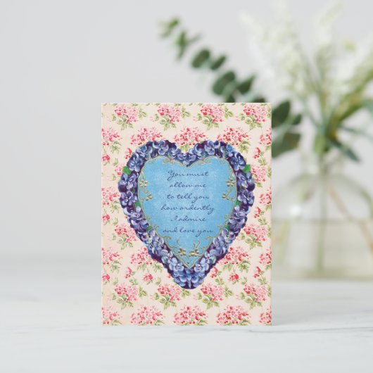 私はどんなに熱心にあなたを賞賛し、愛するバレンタイン ポストカード (スタンド正面)