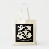 私は'ない幽霊ブラックハロウィーンスーパーマーケットのfraidではない トートバッグ (正面)