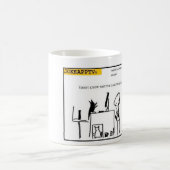 私はなぜ猫のUnfollowedのコーヒーマグ知りません コーヒーマグカップ (中央)