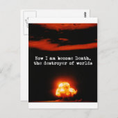 私はなった死、世界の破壊者です ポストカード (正面/裏面)