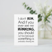 私はな走い。何かが私を追いかけているかもしれない。 ポストカード (スタンド正面)