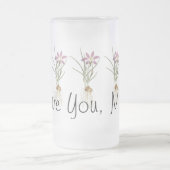 私はのお母さん愛します! かわいい花の芸術のマグ フロストグラスビールジョッキ (中央)