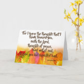 私はのために思考のジェレミアKJVの聖なる書物、経典を知っています カード (黄色い花)