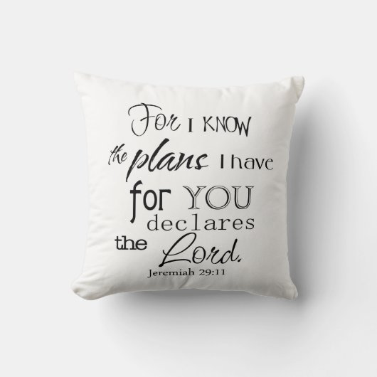私はのために計画-装飾用クッション--を知っています クッション (正面)