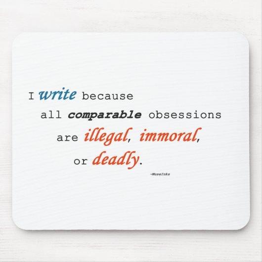 私はので…書きます マウスパッド (正面)