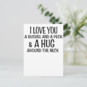 私はのまわりでブッシェルおよびコツコツつつく音および抱擁愛します ポストカード (スタンド正面)