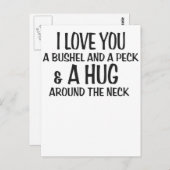 私はのまわりでブッシェルおよびコツコツつつく音および抱擁愛します ポストカード (正面/裏面)