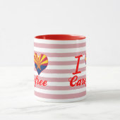 私はのんき、アリゾナ愛します マグカップ (中央)