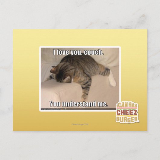 私はのソファ愛します ポストカード (正面)