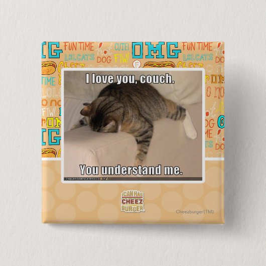 私はのソファ愛します 缶バッジ (正面)