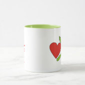 私はのハートのマグを持つかわいいワニ愛します マグカップ (中央)